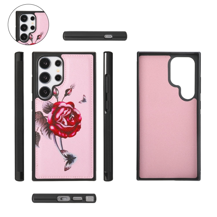 For Samsung Galaxy S24 5G Flower Multi-functional Crossbody Zipper Wallet Leather Phone Case(Pink) - Galaxy S24 5G Cases by PMC Jewellery | Online Shopping South Africa | PMC Jewellery | Buy Now Pay Later Mobicred