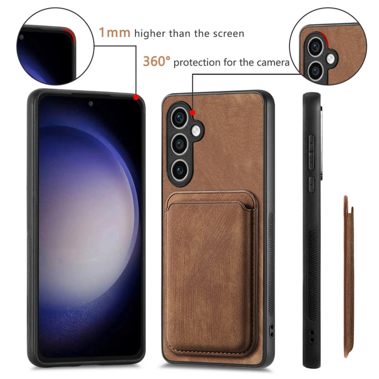 For Samsung Galaxy S23 FE 5G Retro Leather Card Bag Magnetic Phone Case(Brown) - Galaxy S23 FE 5G Cases by PMC Jewellery | Online Shopping South Africa | PMC Jewellery