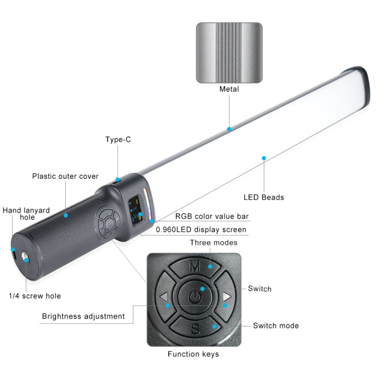 VLOGLITE W270RGB Live Streaming E-Sports Handheld Fill Light LED Studio Light(UK Plug) - free shipping - PMC TechLife - Order now!