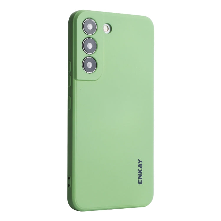 For Samsung Galaxy S24 5G ENKAY Liquid Silicone Soft Shockproof Phone Case(Light Green) - free shipping - PMC Jewellery - Order now!