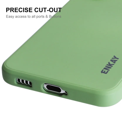 For Samsung Galaxy S25 5G ENKAY Liquid Silicone Soft Shockproof Phone Case(Light Green) - Galaxy S25 5G Cases by ENKAY | Online Shopping South Africa | PMC Jewellery | Buy Now Pay Later Mobicred