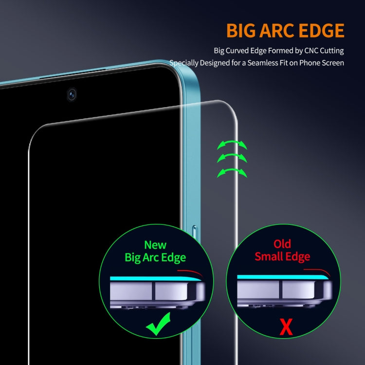 For vivo iQOO Neo7 / Neo7 Pro 5pcs ENKAY 9H Big Arc Edge High Aluminum-silicon Tempered Glass Film - vivo Tempered Glass by ENKAY | Online Shopping South Africa | PMC TechLife | Buy Now Pay Later Mobicred
