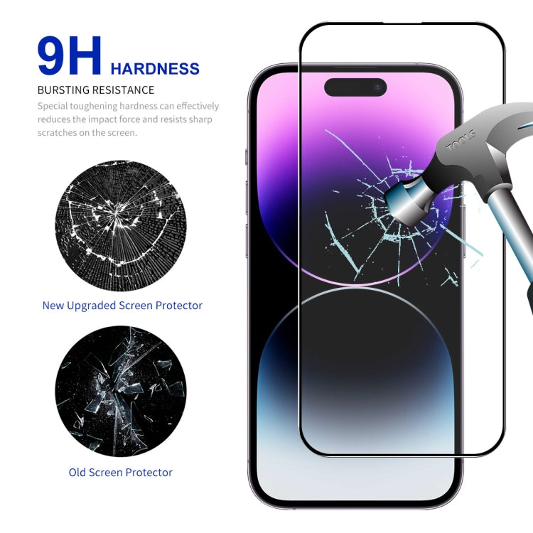 For iPhone 14 Pro Max ENKAY Easy Install High Alumina Silicon Full Glass Film - iPhone 14 Pro Max Tempered Glass by ENKAY | Online Shopping South Africa | PMC Jewellery