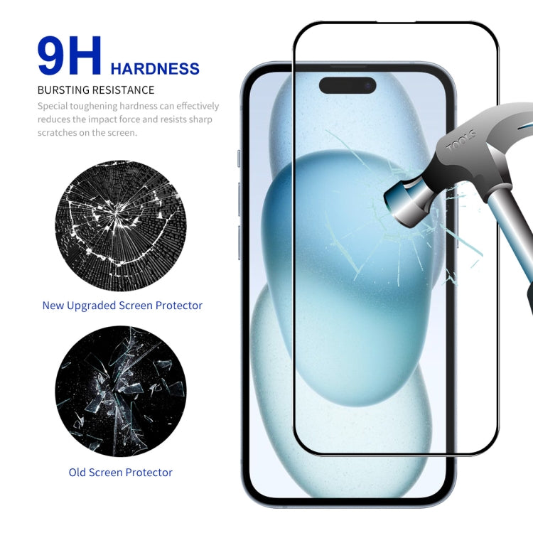 For iPhone 15 ENKAY Easy Install High Alumina Silicon Full Glass Film - iPhone 15 Tempered Glass by ENKAY | Online Shopping South Africa | PMC Jewellery