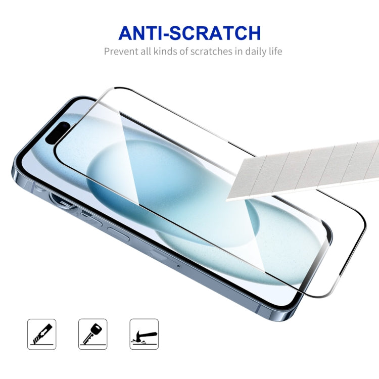 For iPhone 15 ENKAY Easy Install High Alumina Silicon Full Glass Film - iPhone 15 Tempered Glass by ENKAY | Online Shopping South Africa | PMC TechLife | Buy Now Pay Later Mobicred