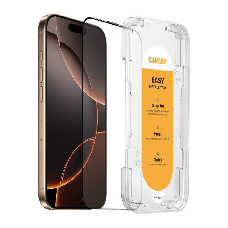 For iPhone 16 Pro Max ENKAY Easy Install High Alumina Silicon Full Glass Film - iPhone 16 Pro Max Tempered Glass by ENKAY | Online Shopping South Africa | PMC Jewellery | Buy Now Pay Later Mobicred