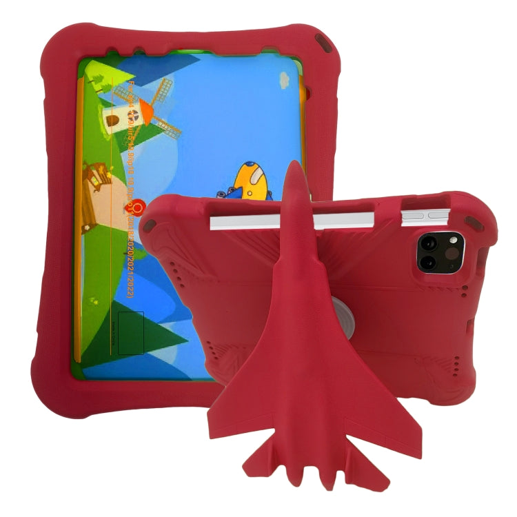 For iPad Pro 11 2024 360 Rotation Aircraft Holder EVA Shockproof Tablet Case(Red) - iPad Pro 11 2024 Cases by PMC Jewellery | Online Shopping South Africa | PMC Jewellery | Buy Now Pay Later Mobicred