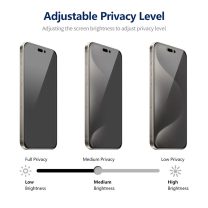 For iPhone 15 Pro Max 5pcs ENKAY Hat-Prince 360 Degree Anti-peeping Privacy Full Screen Tempered Glass Film - iPhone 15 Pro Max Tempered Glass by ENKAY | Online Shopping South Africa | PMC Jewellery | Buy Now Pay Later Mobicred