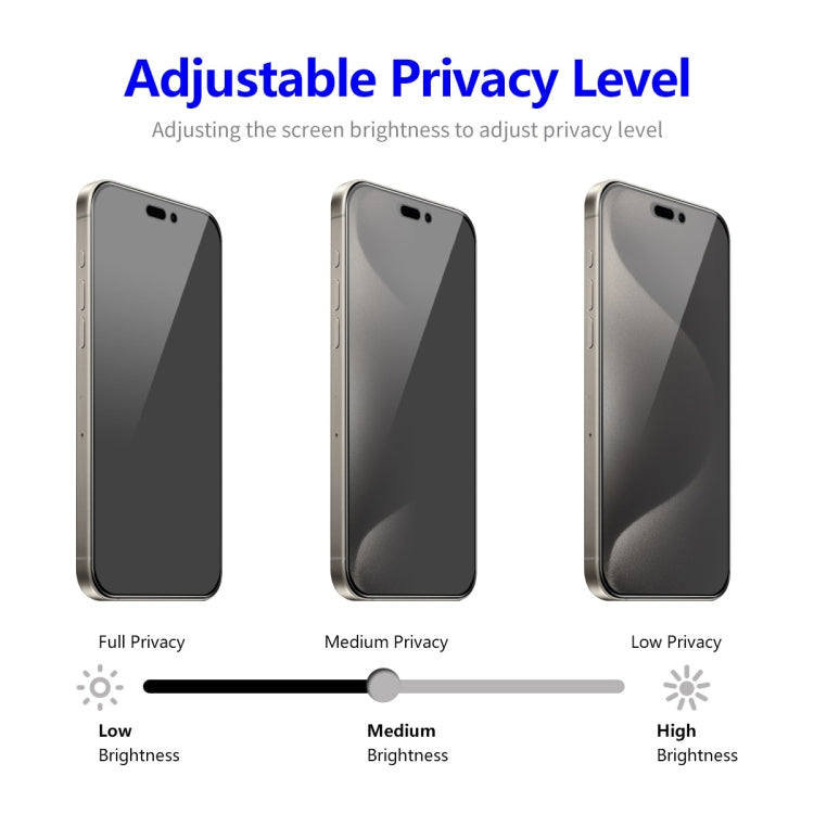 For iPhone 15 Pro Max ENKAY Easy Install Anti-peeping Privacy Full Screen Tempered Glass Film - free shipping - PMC Jewellery - Order now!