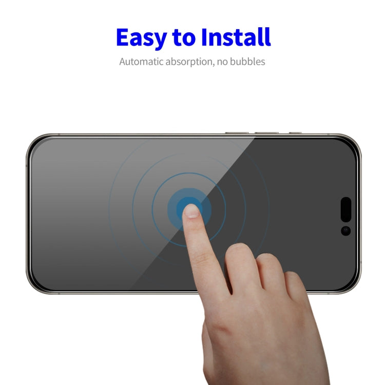 For iPhone 15 Pro Max ENKAY Easy Install Anti-peeping Privacy Full Screen Tempered Glass Film - free shipping - PMC Jewellery - Order now!