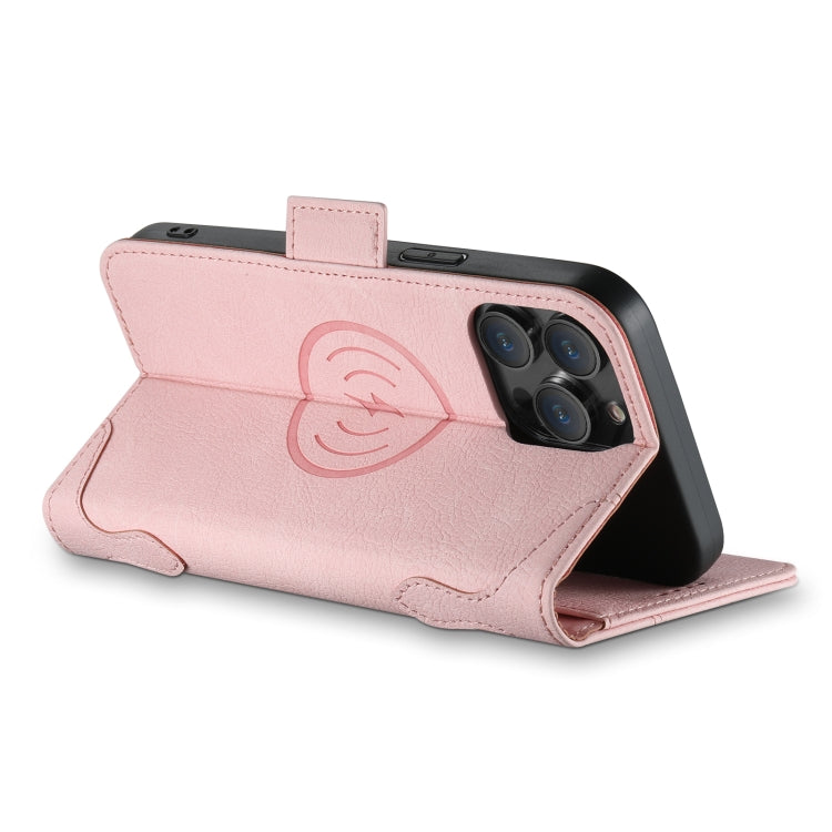 For iPhone 12 / 12 Pro SUTENI J07 Multifunctional Horizontal Flip Magsafe Leather Phone Case(Pink) - free shipping - PMC Jewellery - Order now!