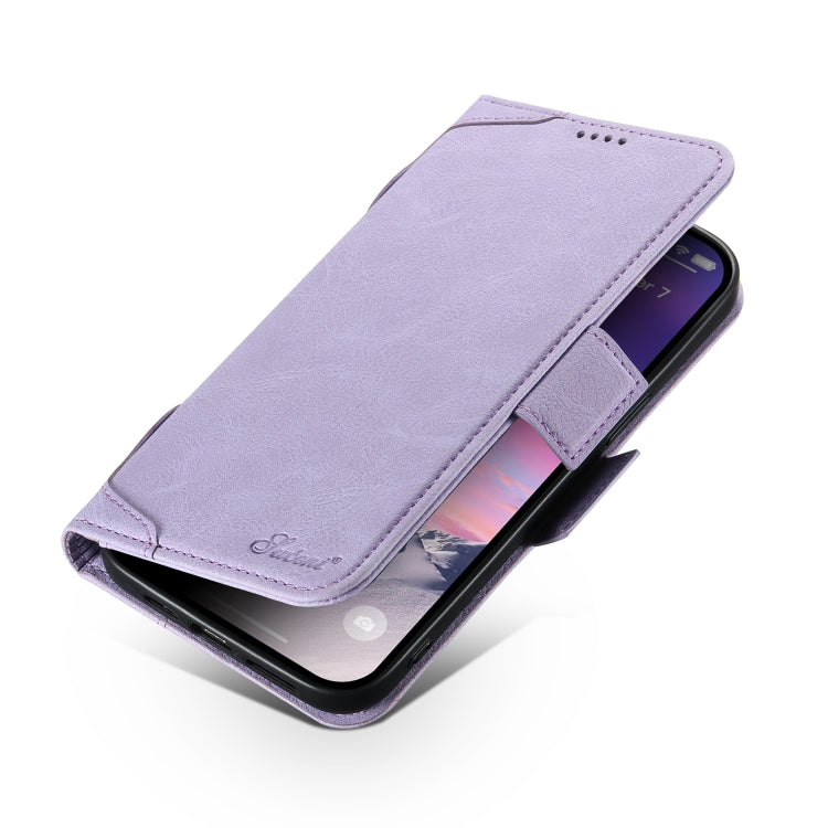 For iPhone 13 Pro SUTENI J07 Multifunctional Horizontal Flip Magsafe Leather Phone Case(Purple) - iPhone 13 Pro Cases by Suteni | Online Shopping South Africa | PMC Jewellery | Buy Now Pay Later Mobicred