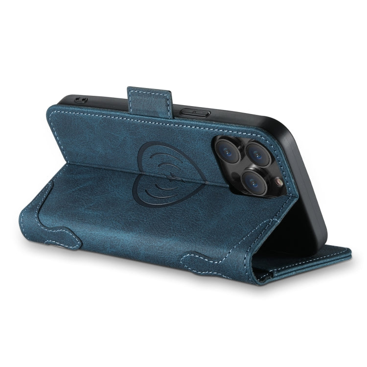 For iPhone 14 SUTENI J07 Multifunctional Horizontal Flip Magsafe Leather Phone Case(Blue) - iPhone 14 Cases by Suteni | Online Shopping South Africa | PMC Jewellery | Buy Now Pay Later Mobicred