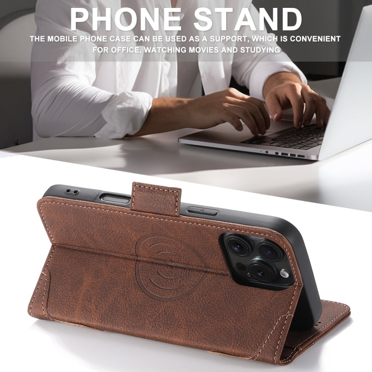 For iPhone 16 Pro SUTENI J07 Multifunctional Horizontal Flip Magsafe Leather Phone Case(Brown) - iPhone 16 Pro Cases by Suteni | Online Shopping South Africa | PMC Jewellery | Buy Now Pay Later Mobicred