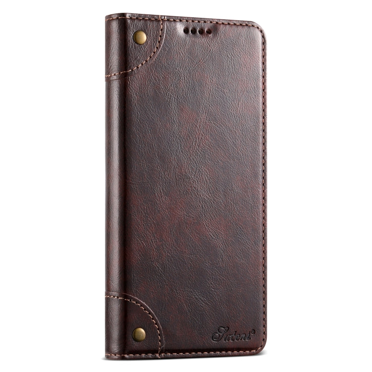 For Samsug Galaxy S24 Ultra 5G Suteni Baroque Calf Texture Buckle Wallet Leather Phone Case(Brown) - free shipping - PMC Jewellery - Order now!