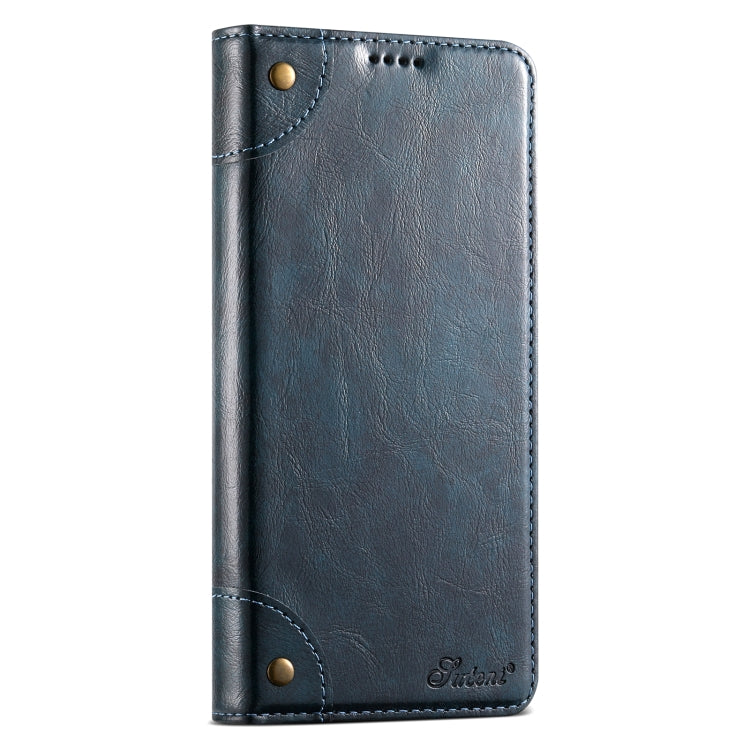 For Samsung Galaxy S24 5G Suteni Baroque Calf Texture Buckle Wallet Leather Phone Case(Blue) - free shipping - PMC Jewellery - Order now!