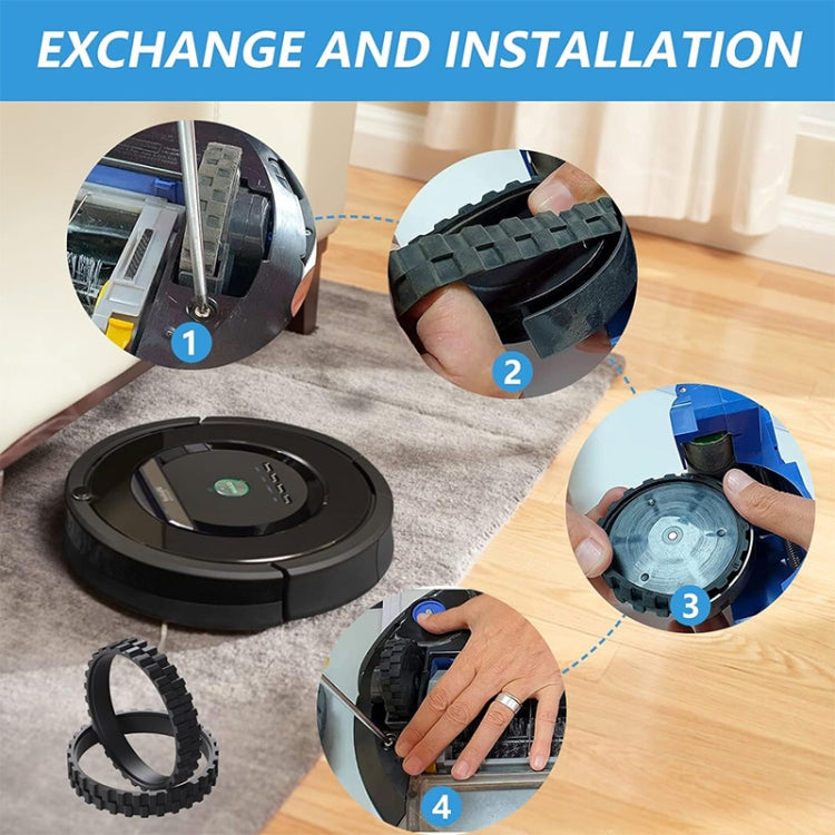 JUNSUNMAY Replacement Wheel Caster Tires for All Series iRobot Vacuum Cleaner - For iRobot Accessories by JUNSUNMAY | Online Shopping South Africa | PMC TechLife | Buy Now Pay Later Mobicred