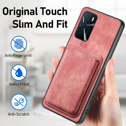 For OPPO Reno10 Pro Global Retro Leather Card Bag Magnetic Phone Case(Pink) - OPPO Cases by PMC Jewellery | Online Shopping South Africa | PMC Jewellery | Buy Now Pay Later Mobicred