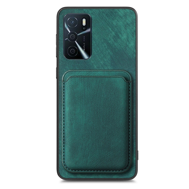 For OPPO Reno6 Pro 5G Retro Leather Card Bag Magnetic Phone Case(Green) - OPPO Cases by PMC TechLife | Online Shopping South Africa | PMC TechLife
