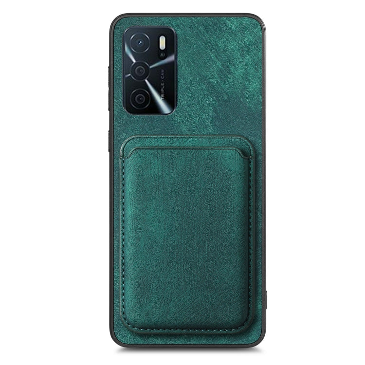 For OPPO Reno7 Z 5G/F21 Pro 5G Retro Leather Card Bag Magnetic Phone Case(Green) - OPPO Cases by PMC Jewellery | Online Shopping South Africa | PMC Jewellery | Buy Now Pay Later Mobicred
