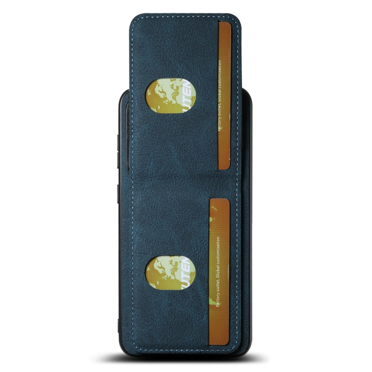 For Samsuny Galaxy S24+ 5G Suteni H03 Litchi Leather Card Bag Stand Back Phone Case(Blue) - free shipping - PMC Jewellery - Order now!
