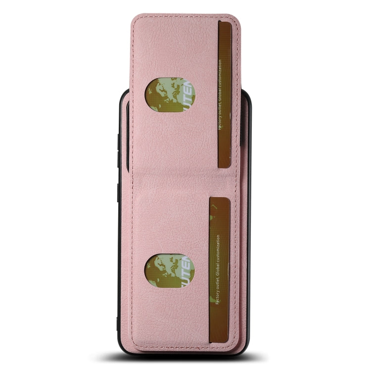 For Samsuny Galaxy S24+ 5G Suteni H03 Litchi Leather Card Bag Stand Back Phone Case(Pink) - free shipping - PMC Jewellery - Order now!
