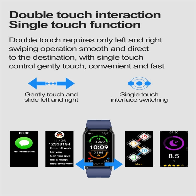 TK72 1.47 inch Color Screen Smart Watch, Support Heart Rate / Blood Pressure / Blood Oxygen / Blood Sugar Monitoring(Black) - Smart Wristbands by PMC TechLife | Online Shopping South Africa | PMC TechLife