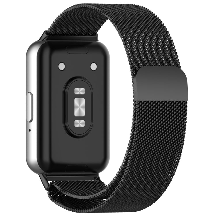 For Samsung Galaxy Fit 3 Milanese Metal Steel Mesh Watch Band(Black) - Watch Bands by PMC TechLife | Online Shopping South Africa | PMC TechLife