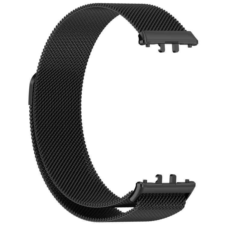 For Samsung Galaxy Fit 3 Milanese Metal Steel Mesh Watch Band(Black) - Watch Bands by PMC TechLife | Online Shopping South Africa | PMC TechLife