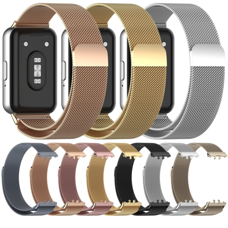 For Samsung Galaxy Fit 3 Milanese Metal Steel Mesh Watch Band(Gray) - Watch Bands by PMC TechLife | Online Shopping South Africa | PMC TechLife