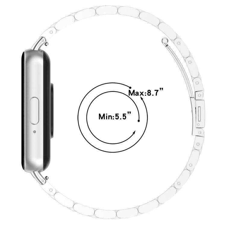For Samsung Galaxy Fit 3 SM-R390 Three Bead Stainless Steel Metal Watch Band(Silver+Gold) - free shipping - PMC TechLife - Order now!