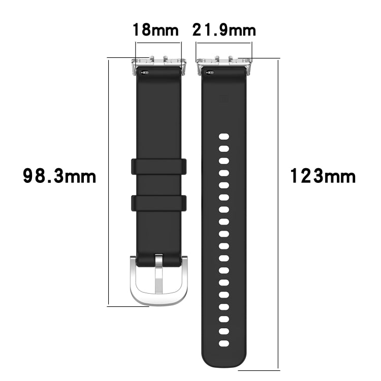 For Samsung Galaxy Fit 3 SM-R390 Metal Connector Liquid Glossy Silicone Watch Band(Starlight) - Watch Bands by PMC TechLife | Online Shopping South Africa | PMC TechLife