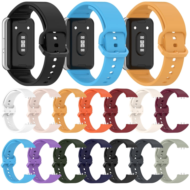 For Samsung Galaxy Fit 3 SM-R390 Solid Color Buckle Silicone Watch Band(Pink) - Watch Bands by PMC TechLife | Online Shopping South Africa | PMC TechLife
