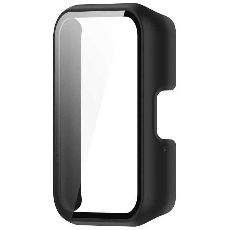 For Samsung Galaxy Fit 3 SM-R390 PC + Tempered Glass Film Integrated Watch Protective Case(Black) - Watch Cases by PMC TechLife | Online Shopping South Africa | PMC TechLife | Buy Now Pay Later Mobicred