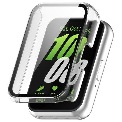 For Samsung Galaxy Fit 3 SM-R390 PC + Tempered Glass Film Integrated Watch Protective Case(Transparent) - Watch Cases by PMC Jewellery | Online Shopping South Africa | PMC Jewellery