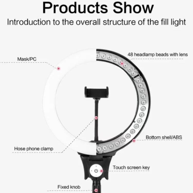 JMARY FM-12R Photography LED Fill Light 12-inch Video Recording Ring Light(US Plug) - free shipping - PMC TechLife - Order now!