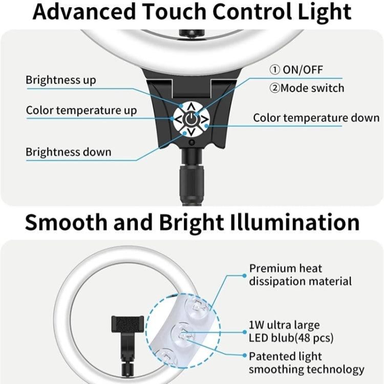 JMARY FM-12R Photography LED Fill Light 12-inch Video Recording Ring Light(US Plug) - free shipping - PMC TechLife - Order now!