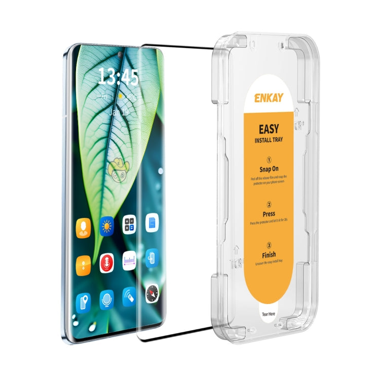 For OnePlus 12 ENKAY Easy Install Hot Bending Side Glue Tempered Glass Film - OnePlus Tempered Glass by ENKAY | Online Shopping South Africa | PMC TechLife | Buy Now Pay Later Mobicred