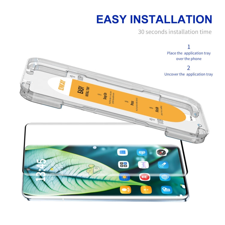 For OnePlus 12 ENKAY Easy Install Hot Bending Side Glue Tempered Glass Film - OnePlus Tempered Glass by ENKAY | Online Shopping South Africa | PMC TechLife | Buy Now Pay Later Mobicred