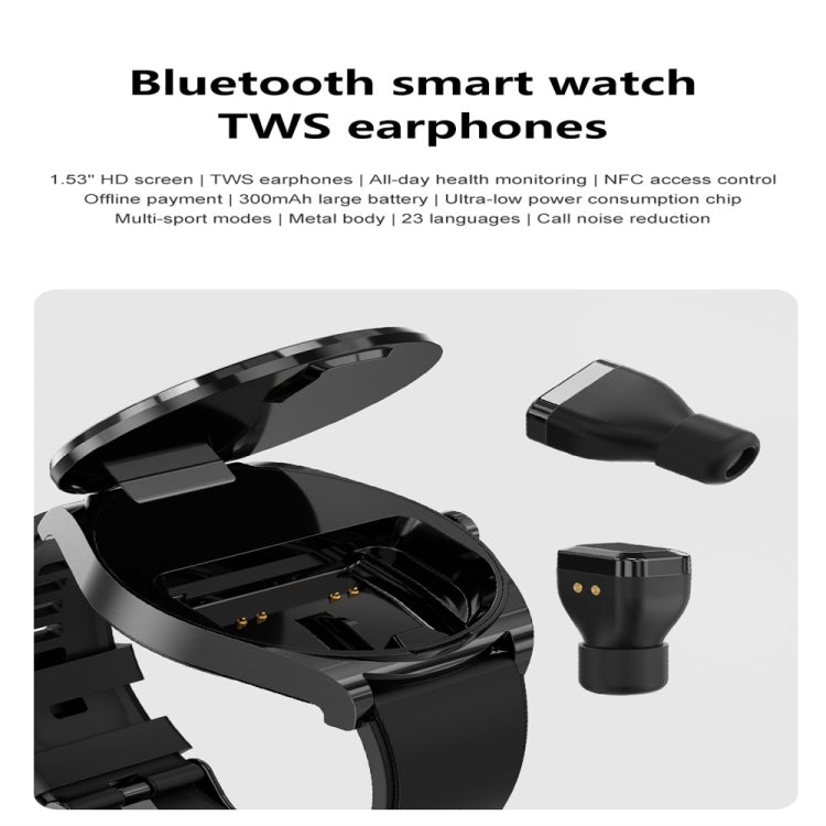 S9 1.53 inch Color Screen Smart Watch, Support Bluetooth Call / Heart Rate / Blood Pressure / Blood Oxygen Monitoring(Black) - Smart Watches by PMC TechLife | Online Shopping South Africa | PMC TechLife