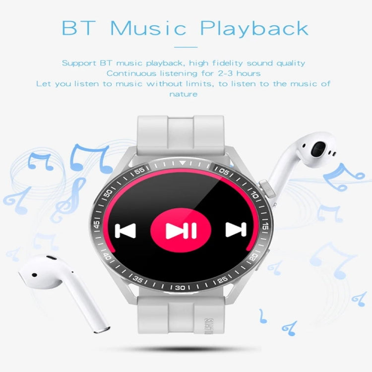 GT3 1.32 inch Color Screen Smart Watch, Support Bluetooth Call / Heart Rate / Blood Pressure / Blood Oxygen Monitoring(Silver) - Smart Watches by PMC TechLife | Online Shopping South Africa | PMC TechLife