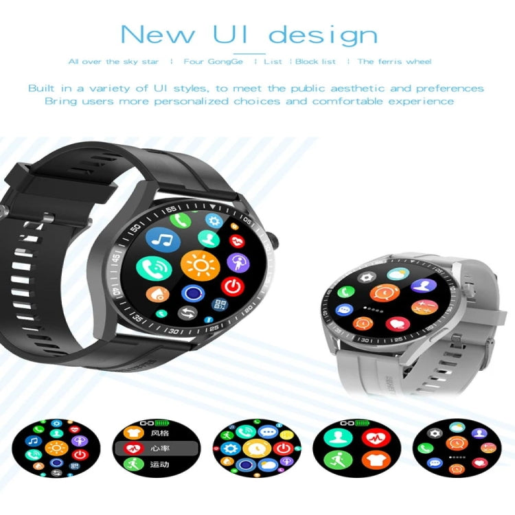 GT3 1.32 inch Color Screen Smart Watch, Support Bluetooth Call / Heart Rate / Blood Pressure / Blood Oxygen Monitoring(Silver) - Smart Watches by PMC TechLife | Online Shopping South Africa | PMC TechLife