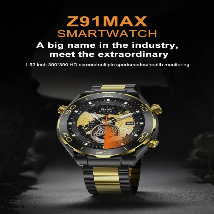 Z91 Pro Max 1.52 inch Color Screen Smart Watch,Support Bluetooth Call / Heart Rate / Blood Pressure / Blood Oxygen Monitoring(Gold) - Smart Watches by PMC Jewellery | Online Shopping South Africa | PMC Jewellery