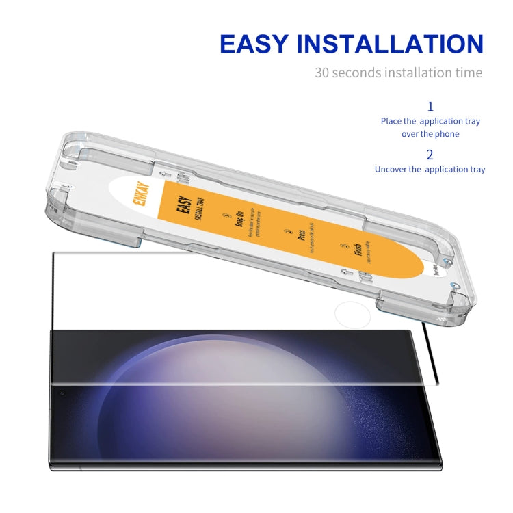 For Samsung Galaxy S23 Ultra 5G ENKAY Easy Install Hot Bending Side Glue Tempered Glass Film - Galaxy S23 Ultra 5G Tempered Glass by ENKAY | Online Shopping South Africa | PMC TechLife | Buy Now Pay Later Mobicred