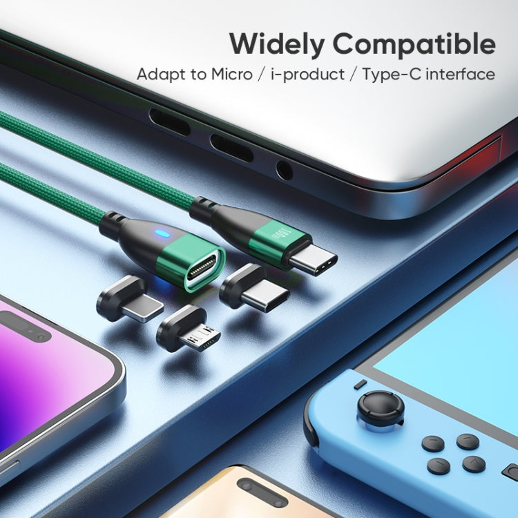 ENKAY 3 in 1 PD100W Type-C to Type-C / 8 Pin / Micro USB Magnetic Fast Charging Cable, Cable Length:1m(Red) - free shipping - PMC Jewellery - Order now!