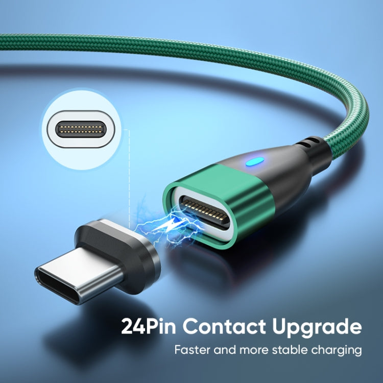 ENKAY 3 in 1 PD100W Type-C to Type-C / 8 Pin / Micro USB Magnetic Fast Charging Cable, Cable Length:1m(Green) - free shipping - PMC Jewellery - Order now!