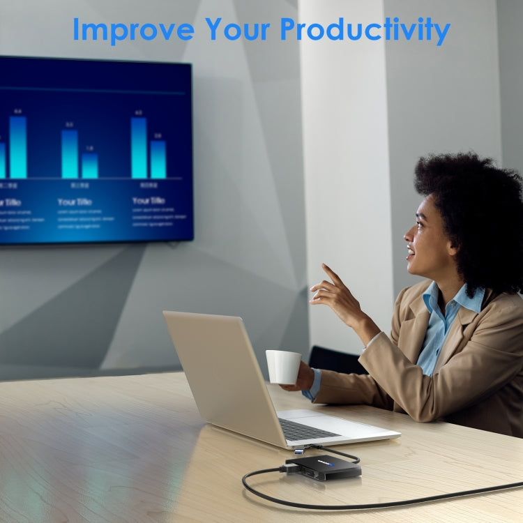 WAVLINK WL-UG69DH2 Dual Monitor USB+Type-C to Dual 4K HD DisplayPort Adapter Splitter(Silver) - free shipping - PMC Jewellery - Order now!