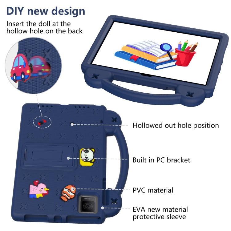For T-Iobile REVVL Tab 10.36 2023 Handle Kickstand Children EVA Shockproof Tablet Case(Navy Blue) - Others by PMC TechLife | Online Shopping South Africa | PMC TechLife | Buy Now Pay Later Mobicred