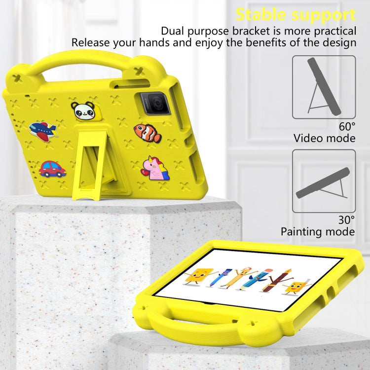 For Blackview Oscal Pad 15 2023 10.36/Tab 11 Handle Kickstand Children EVA Shockproof Tablet Case(Yellow) - Others by PMC Jewellery | Online Shopping South Africa | PMC Jewellery | Buy Now Pay Later Mobicred