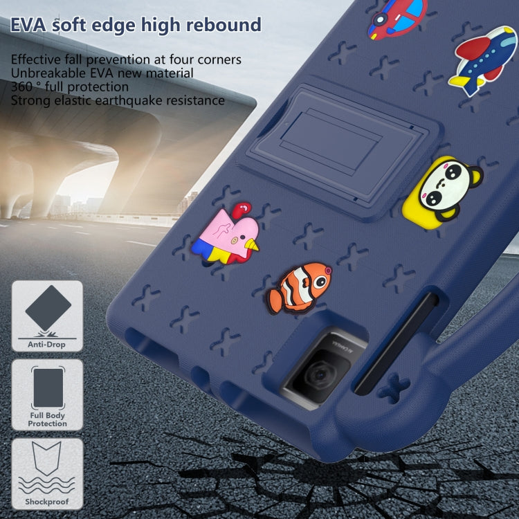 For Blackview Oscal Pad 15 2023 / Tab 11 Handle Kickstand Children EVA Shockproof Tablet Case(Navy Blue) - free shipping - PMC TechLife - Order now!